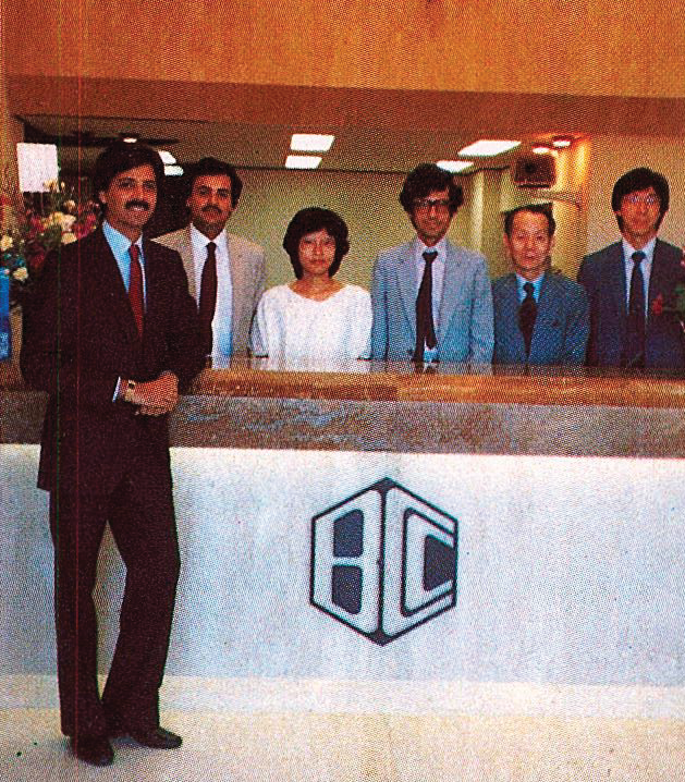 Asif Moyeen (standing), Macau branch manager with colleagues